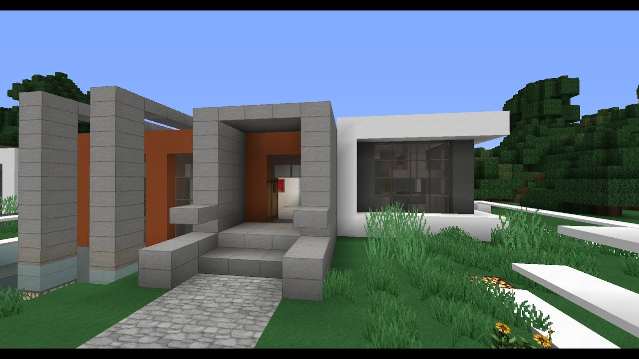 Moderner minecraft bungalow 1 youtube Bungalow moderni