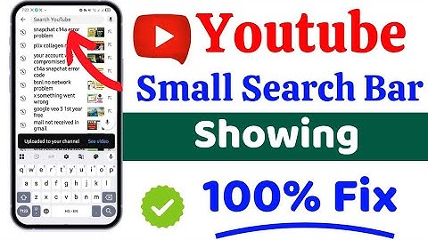 "YouTube Search Bar Not Showing || Fix YouTube Search Bar Half Visible Problem"