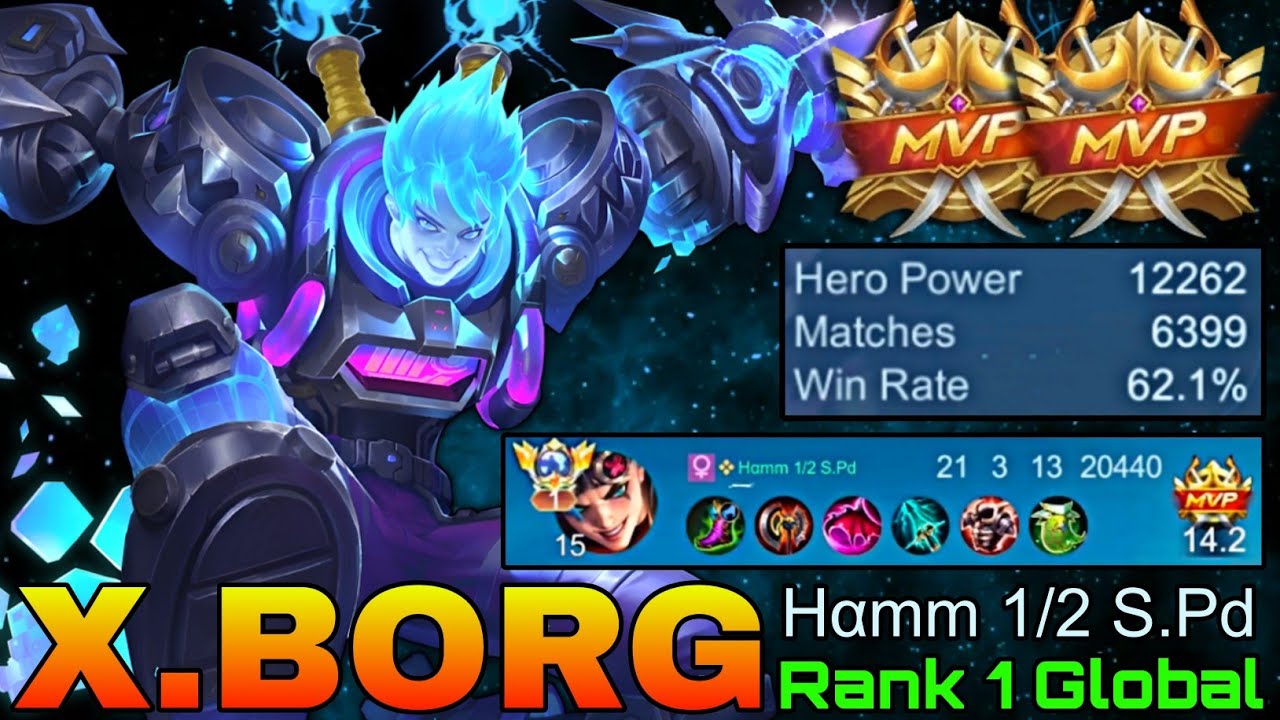 6,300+ Matches X.Borg Deadly Jungler - Top 1 Global X.Borg by Hαmm 1/2 S.Pd - Mobile Legends