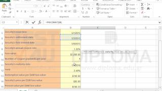 Use the PRICEMAT function to calculate the price(per $100) of a security that pays periodic interest