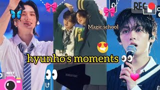 hyunho moments on "magic school"😍stray kids💓🎀