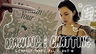 creating illustrations & rambling endlessly as usual ✧˖° | studio vlog