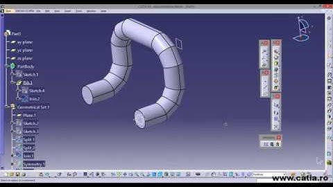 How to create a mechanical part using CATIA Generative Shape Design and Part Design 56