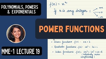 Lecture 19  | Power Functions | Power Function for rational powers | MME-1 | Mathematical Economics