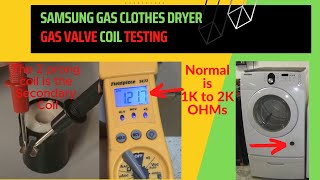 Gas Clothes Dryer Gas Valve Coil Check Gas Clothes Dryer Gas Valve Coil Check