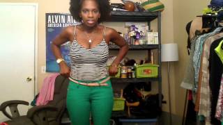 Pink and Green w/ Stripes OOTD