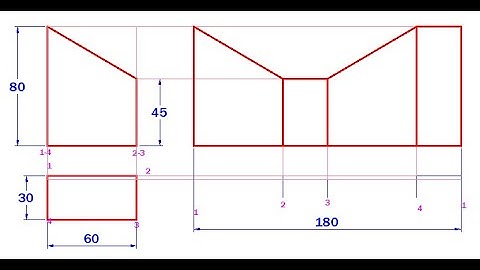 How to Draw the Development of a Truncated Rectangular Prism in AutoCAD