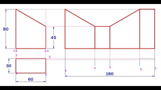 How to Draw the Development of a Truncated Rectangular Prism in AutoCAD