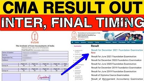CMA Results 2022|cma dec 2021 Result|cma inter result 2022|cma final result dec|cma results update