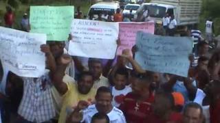 Huelga pacifica calle Rincon Manuel Chiquito Loma Atravesada