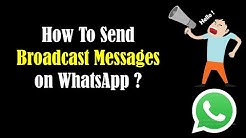 HOW TO BROADCAST MESSAGE ON WHATSAPP? [HD] - Durasi: 4.01. 