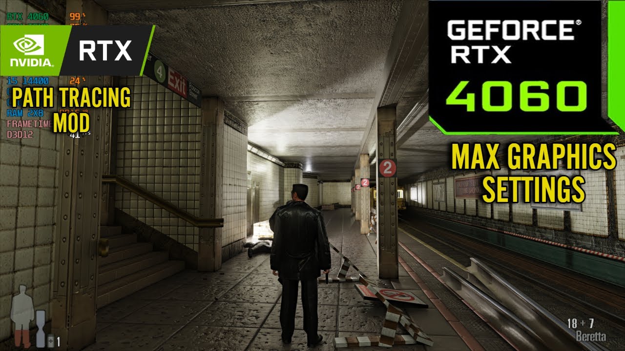 Max Payne With Path Tracing on a RTX 4060 8GB - PC Benchmark