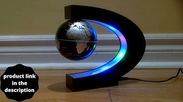 Magnetic Levitation Floating World Map Globe with C Shape Base#short