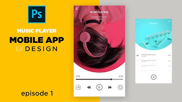 Music Player UI Design – Photoshop Speed Art | Episode 1 🎶✨
