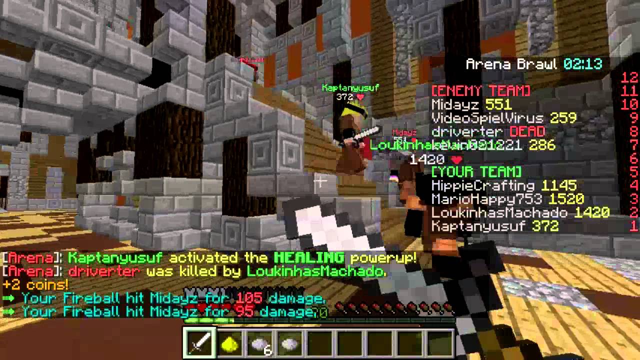 Minecraft Mini Game: Arena Brawl: 4v4 PVP!!!