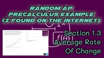 AP Precalculus Section 1.3 Example: Twice the Average Rate of Change