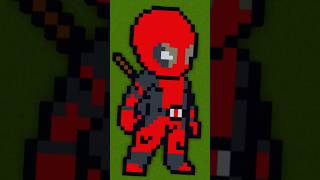 Deadpool Pixel Art in Minecraft | Easy to Build | #gaming #tutorial #shortvideo #minecraft