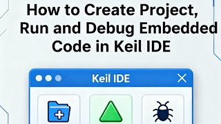 Create project, File, run and debug embedded code in Keil ide | c programming 