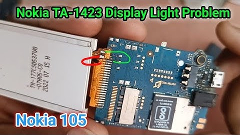 Nokia TA - 1423 Display Light Solution || Nokia 105 Display Light Jumper