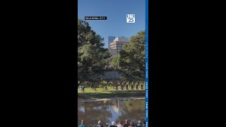 Raising of the Colors at Oklahoma City Bombing Memorial