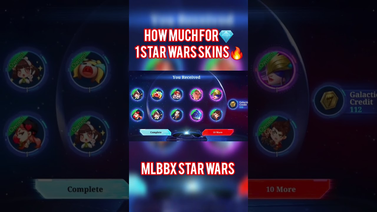 MLBB STAR WARS DRAW!🔥HOW MUCH?!🤯50 Spins, 4 LIMITED EPIC SKINS!!!🔥 
