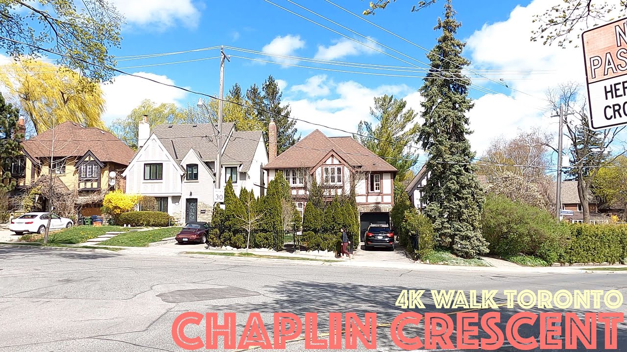 Chaplin Crescent Eglinton Ave. W to TTC Subway Davisville Station 4K