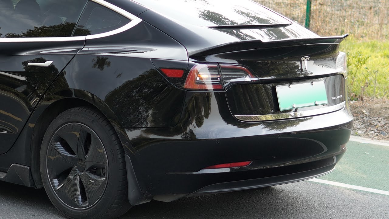 Tesla Model 3 Spoiler Wing Performance Carbon Fiber Spoiler ( ABS (Carbon Fiber))