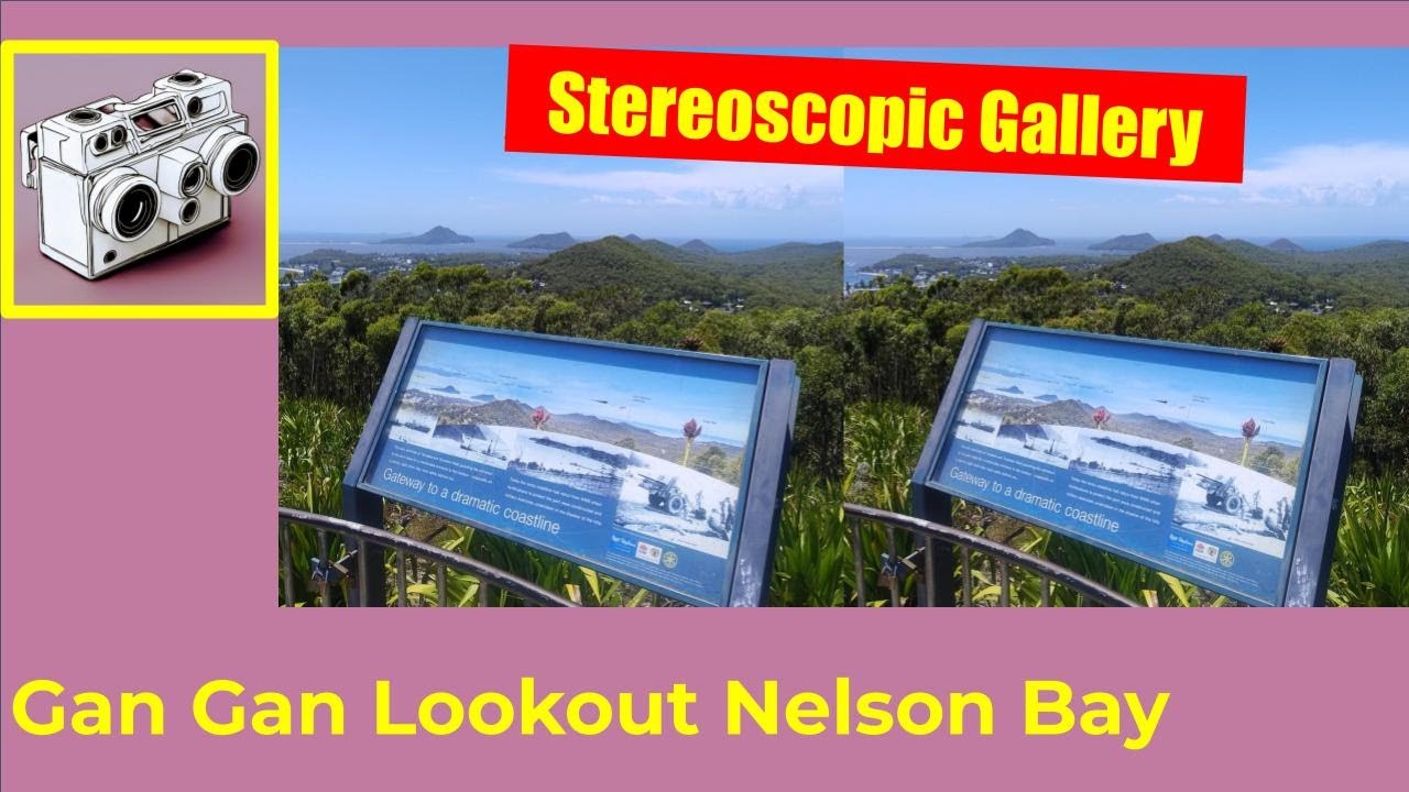 SBS 3D Sweeping Views | Parallel View Stereoscopic Virtual Tour of Gan Gan Lookout Nelson Bay