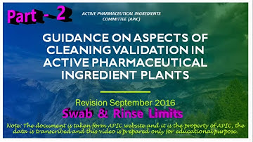 Basics of Cleaning Validation!  Part 2 of 8