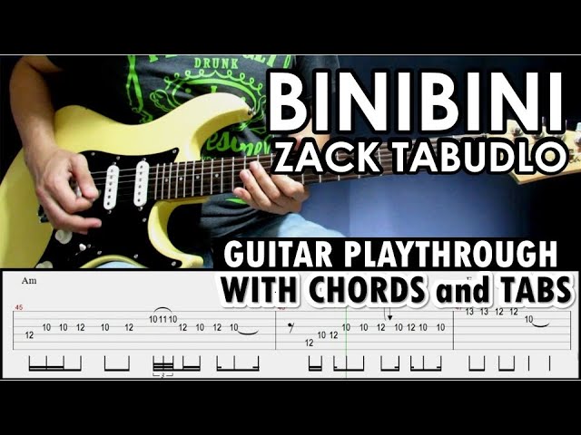 Binibini - Zack Tabudlo | Lead Guitar Playthrough with Chords and Tabs