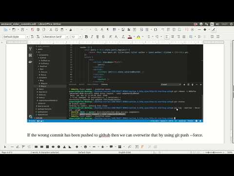 How to rename any commit message in Git
