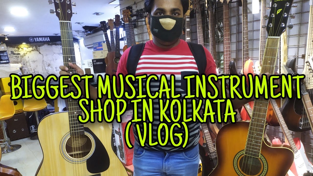 REVEAL BIGGEST MUSICAL INSTRUMENT SHOP IN KOLKATA , LALBAZAR GUITER