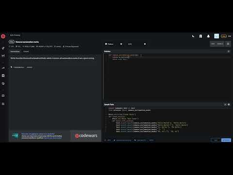codewars python Remove exclamation marks
