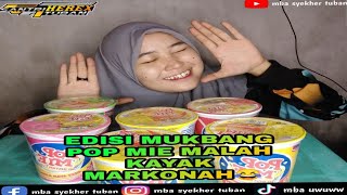 🔵EDISI MUKBANG POP MIE MALAH KAYAK MARKONAH😂//MBA SYEKHER TUBAN