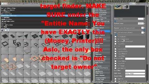 How to make a "Money Printer Finder" in gmod.