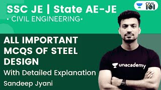 All Important MCQs of Steel Design | ESE| GATE | SSC JE | State AE-JE | Sandeep Jyani screenshot 4