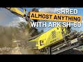 Shred your waste  save  on dump fees with the ark sh60 tracked mobile slow speed shredder