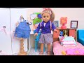 American Girl Doll After School Evening Routine in Dollhouse by Play Toys!