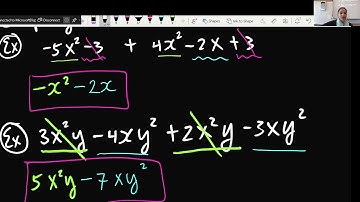 Math 9 (5.2) Adding and Subtracting Polynomials