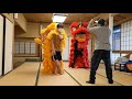 阪口楼でのベトナム獅子舞の練習