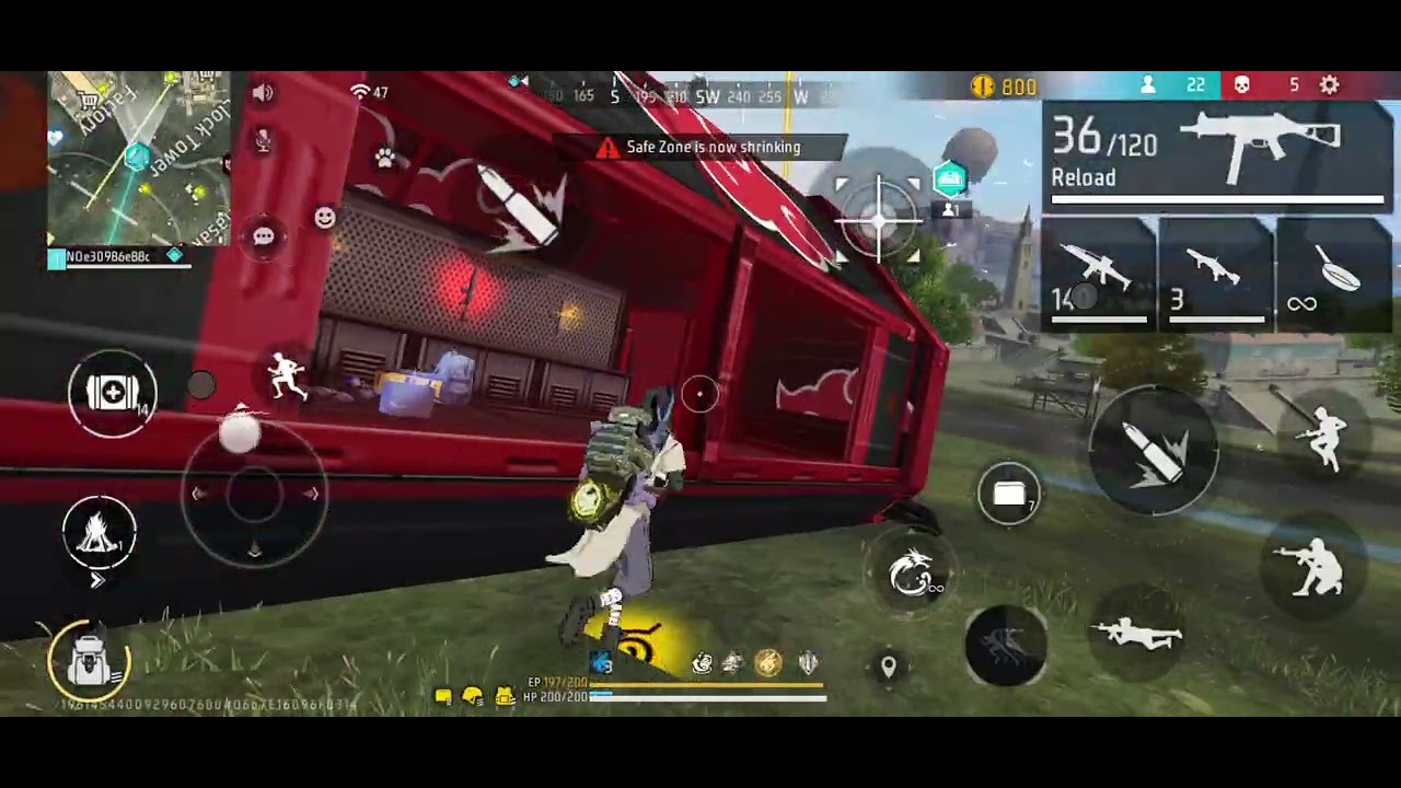 FREE FIRE 🔥 Battle Royale solo vs squad gameplay #freefire #garenafreefire #battleroyalegame 