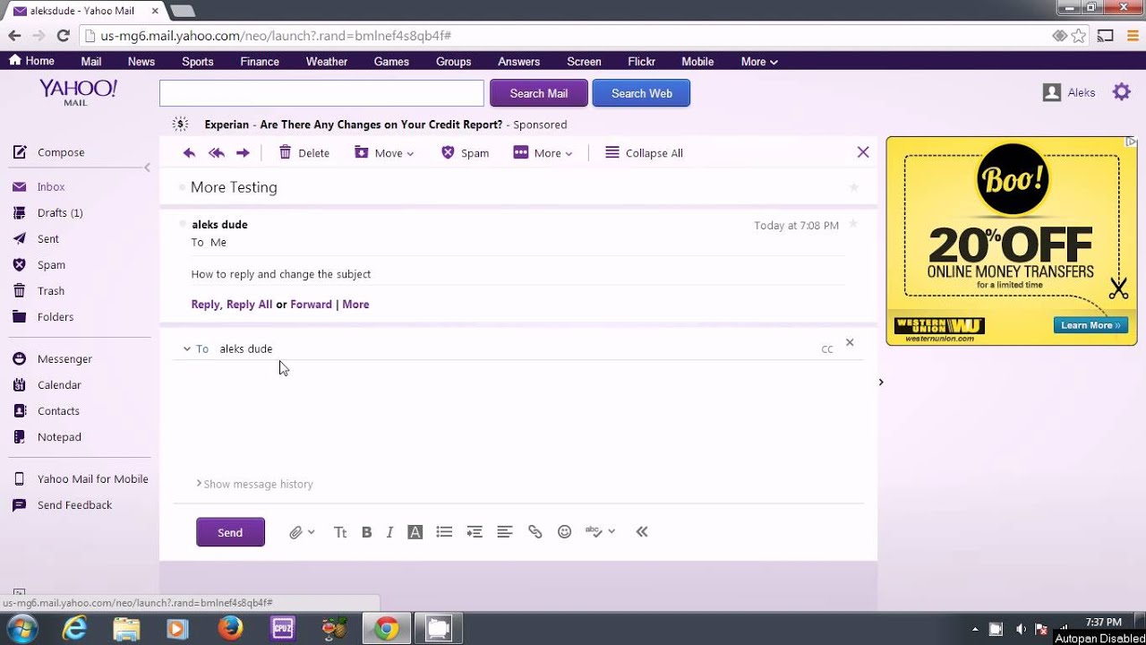 How to Reply to an Email in Yahoo Mail