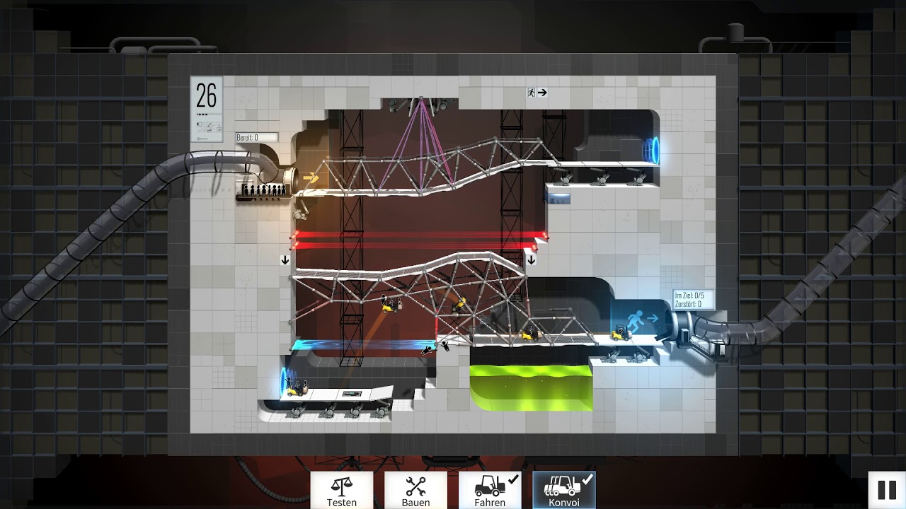 Bridge Constructor Portal - Level 26 - Konvoi - YouTube