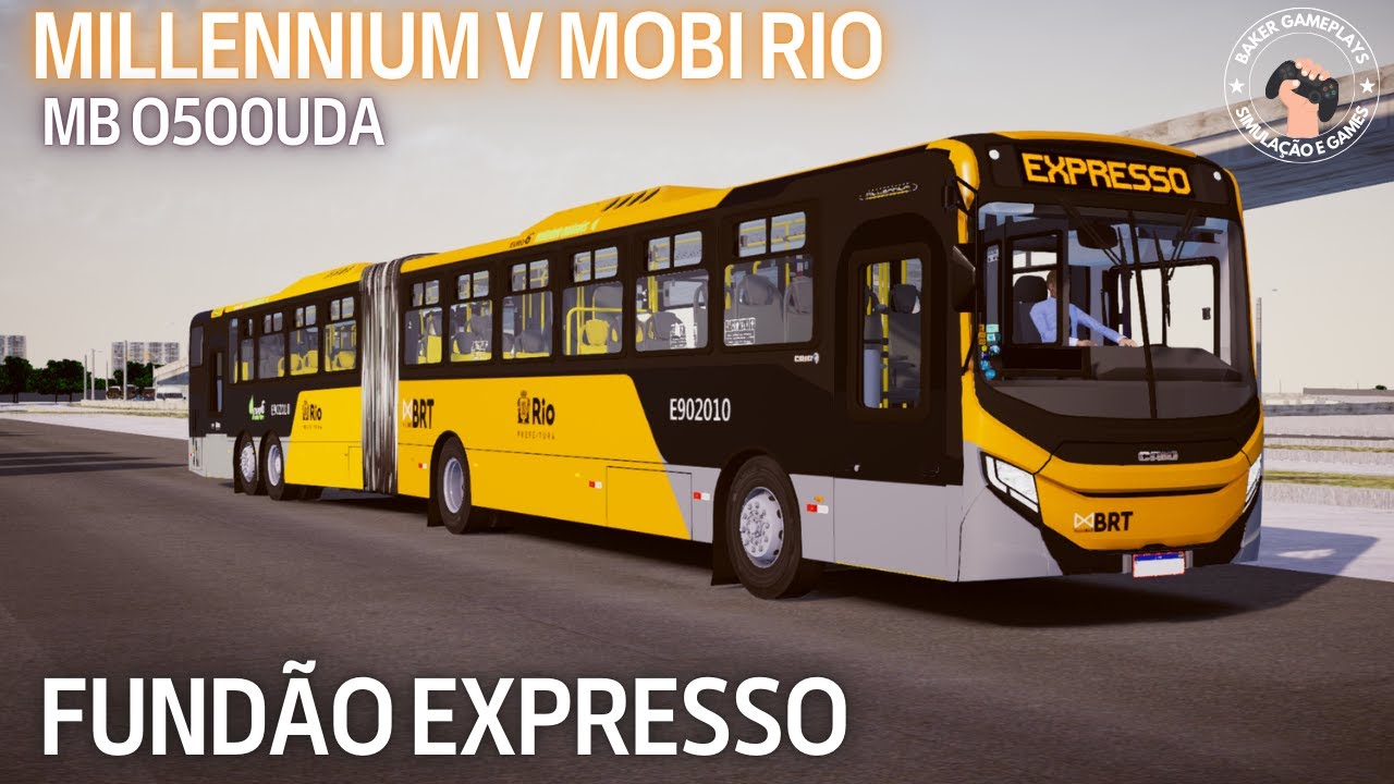 🔵 MILLENNIUM V BRT MB O500UDA MOBI RIO [PROTON BUS SIMULATOR] MAPA ZONA NORTE RJ - G29 🔵