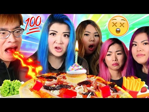 Mystery Pizza Challenge W Krew Youtube - roblox family videos funny cakes