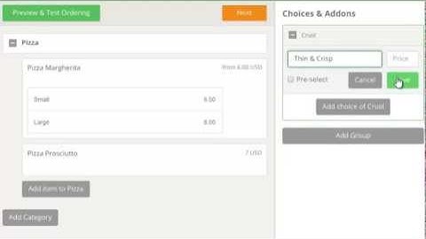 Menu editor tutorial 2   Create dish choices and add ons to customize menu items in restaurant menu