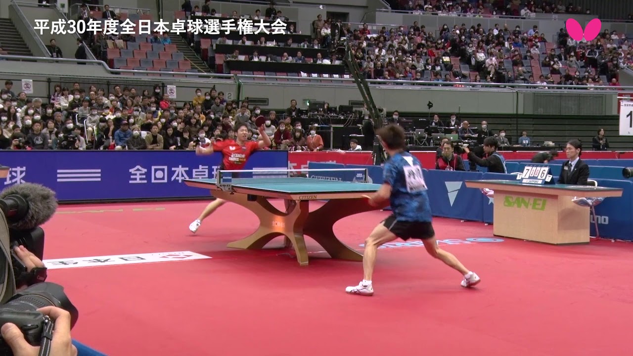 大会６日目 男子シングルス 準々決勝 水谷隼 対 丹羽孝希 全日本卓球19 ダイジェスト Youtube