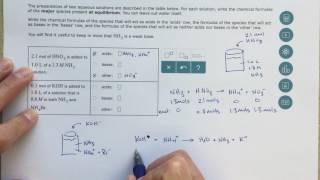 ALEKS - Identifying the Major Species in Weak Acid or Weak Base Equilibria