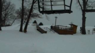 2011 sking at snowstar going down stairs