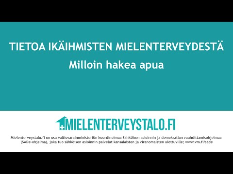 Video: Milloin Voit Hakea Elatusapua?